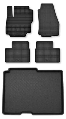 Imagen del producto de Alfombrillas de goma + bandeja de maletero para Ford Tourneo Connect II 2013-2017 – juego de 5 piezas, , a medida – Wielganizator Semi-Universal