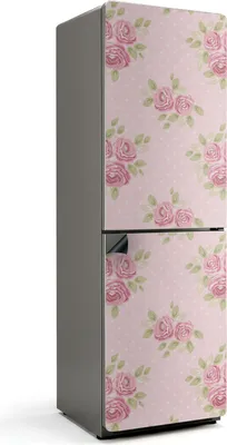 Produktbild von Blumenmuster mit Blättern – Magnetische Kühlschrank Abdeckung – Dekorfolie magnetisch Küche – Kühlschrank Magnet Deko – selbstklebende Magnettafel – Magnetfolie für Kühlschranktür – 60x190 cm
