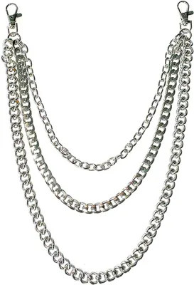 Productafbeelding van Broekketting - Portemonneeketen Jean - Accessoire Dragen - Twee Karabijnhaken - 12 cm - Stijl 1
