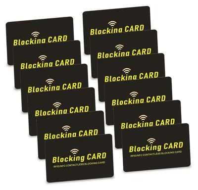 Productafbeelding van RFID-Blokkeringskaarten voor Veilige Bankpasbescherming, 12 Stuks