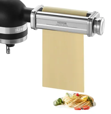 Productafbeelding van VEVOR Handmatige pastamachine, roestvrij staal, roestvrij staal, handmatige pasta-rolmachine, verstelbare Italiaanse platte deegmachine, pastamaker, noedelmachine voor spaghetti, lasagne, tagliatelle