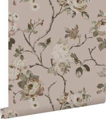 Zdjęcie produktu dla ESTAhome Tapeta zabytkowe kwiaty starego różu 53 cm x 10.05 m