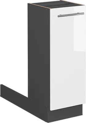 Produktbild von Kücheninsel Vicco Fame-Line Weiß Hochglanz 30 cm ohne Arbeitsplatte, Model 38590
