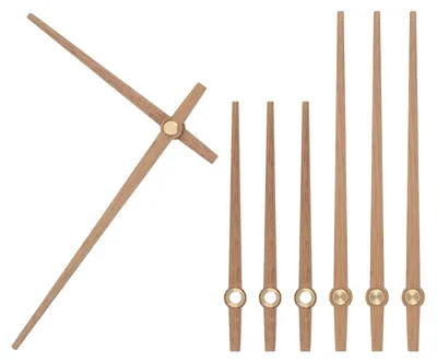 Uhrzeiger-Ersatzset, 4 Sets, Holz, 90/130 mm, für 14-Zoll-Uhren