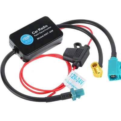 Produktbild von A83C Universal Signalverstärker DAB Fakra + SMB Autoradio Antennenadapter FM Verstärker