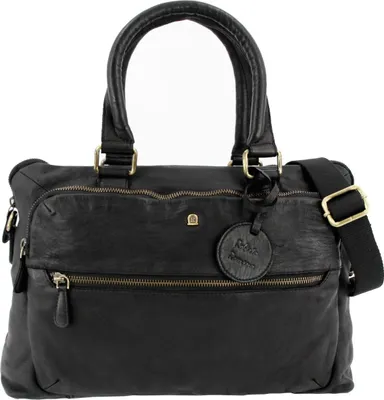 Produktbild von Roberto Romano handgefertigte Damentasche SORRENTO aus Echtem Leder in schwarz 48202