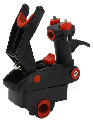 Image de Support de canne à pêche pour bateaux de pêche, rotation à 360°, léger, portable et réglable, pour yachts et ponts de navires. Petit dispositif de fixation : épaisseur de canne : 1,5 à 4 cm / 0,59 à 1,57 pouces