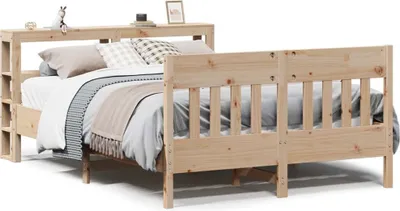 Image de vidaXL Lit en bois massif sans matelas 160x200 cm pin