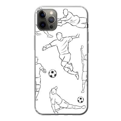 Produktbild von MuchoWow® Handyhülle Schutzhülle Hülle für iPhone 13 Pro Max Eine Illustration von Spielern in verschiedenen Positionen - Junge - Mädchen - Kinder Silikon Softcase Handy Hülle - Mobiltelefon
