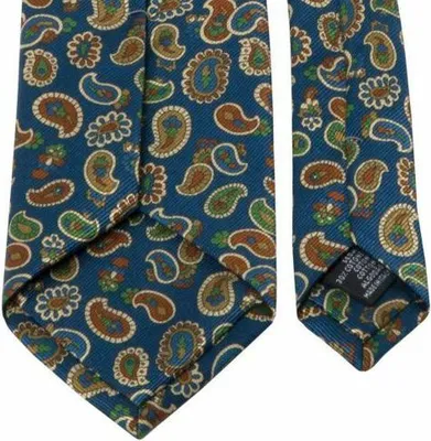 Produktbild von Dunkelblaue Herren Krawatte aus Mogador mit Paisley-Muster