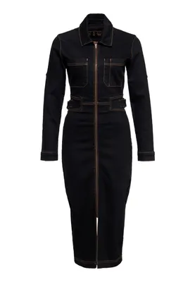 Produktbild von Queen Kerosin Workwear Pencil Damen Kleid (Black,XS)