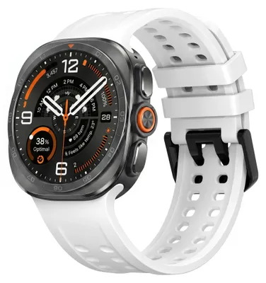 Produktbild von Strap-it Silikon-Armband passend für Samsung Galaxy Watch Ultra 2 (2026) / Ultra (2024/2025) - Weiß