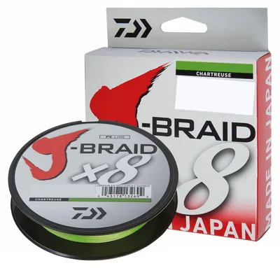 Produktbild von Daiwa J-Braid X8 0.06mm-300m Chartreuse Geflochtene Schnur