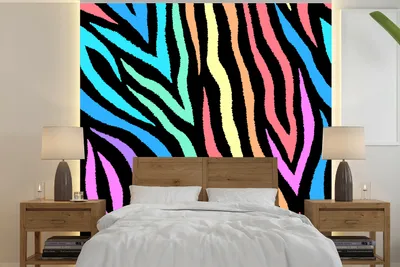 Produktbild von Fotobehang Zebra-Muster, 220 cm x 220 cm, farbig