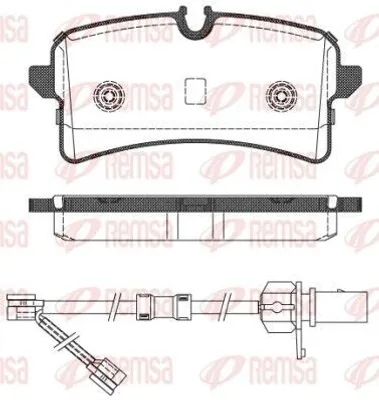 Produktbild von REMSA Bremsbeläge Satz Hinten Bremsklötze für AUDI A6 Avant (4G5, 4GD, C7) 1505.02