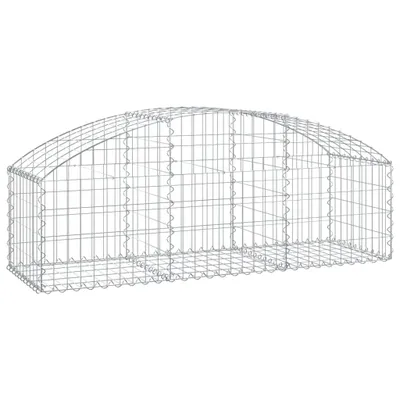 Image de vidaXL Gabion avec arc surélevé 150x50x40/60 cm Fer galvanisé
