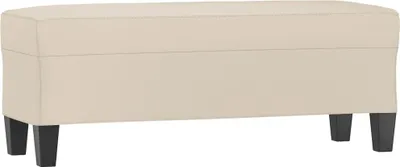 Produktbild von vidaXL Sitzbank Creme 100x35x41 cm Mikrofasergewebe