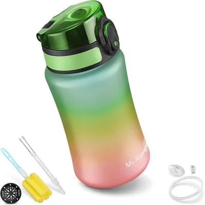 Productafbeelding van Lekvrije drinkfles voor kinderen met rietje - 350 ml, 500 ml, 750 ml, BPA-vrij, geschikt voor school en sport