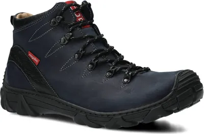 Produktbild von NAGABA Wanderschuhe Herren Winterschuhe Damenstiefel Echtleder Marineblau, 41