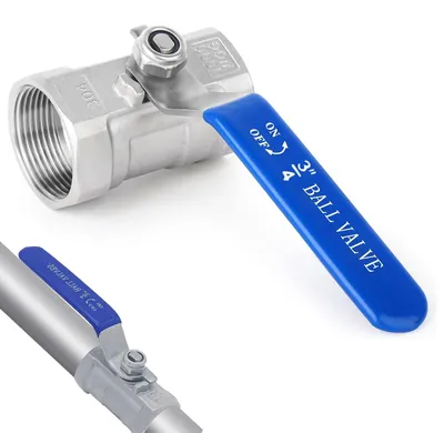 Image de Robinet à bille en acier inoxydable, DN20, 3/4 de pouce