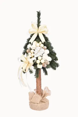 Zdjęcie produktu dla PINUS COMPANY | Choinka na pniu - 80 cm  - ręcznie robiona - naturalna elegancja - choinka dekorowana