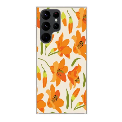 Produktbild von MuchoWow® Handyhülle Schutzhülle Hülle für Samsung Galaxy S22 Ultra Blumen - Lilie - Muster Silikon Softcase Handy Hülle - Abbildung