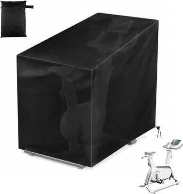 Productafbeelding van Hoes hometrainer - 123 x 58 x 113/142 cm - Waterdicht - Zwart