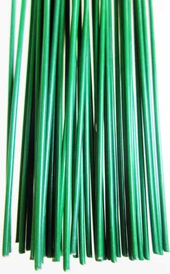Produktbild von Draht VELORIA, grün lackiert, 100g, 40cm, Ø1,0mm - Steckdraht