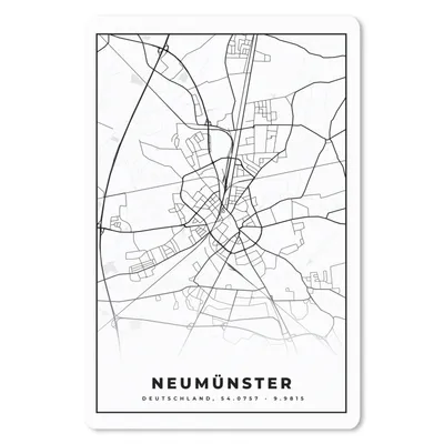 Produktbild von MuchoWow® Mauspad Mousepad Karte - Neumünster - Karte - Stadtplan 18x27 cm - Mousepads - Maus Mat - Pad - Mausunterlage