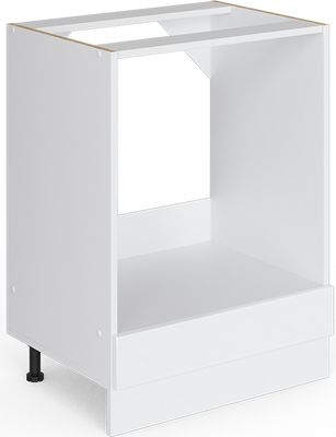 Vicco Herdumbauschrank R-Line, 60 cm ohne Arbeitsplatte, Weiß Hochglanz/Weiß