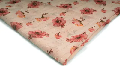 Obrázok produktu pre Šifon s potlačou, vzor 8, púdrovo ružová 50 x 150 cm