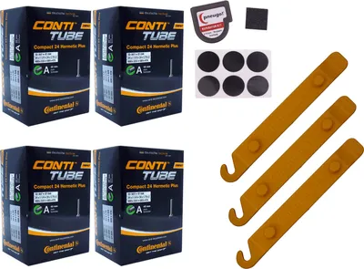 Produktbild von 4x Fahrradschlauch Continental 37-541 600x37A AV 40mm Schrader +Reifenheber