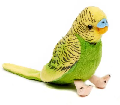 Produktbild von Uni-Toys - Wellensittich ohne Stimme (grün) - 12 cm (Höhe) - Plüsch-Vogel - Plüschtier, Kuscheltier