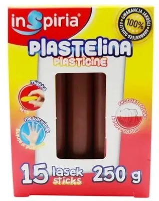Produktbild von Braune Knetmasse, 15 Stangen, 250 g – InSpiria