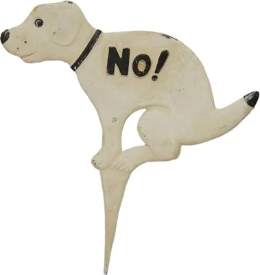 Produktbild von Gartenstecker Gusseisen No Dog Shit