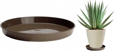 Zdjęcie produktu dla Drewniana podstawka brązowa pod doniczkę 28 cm
