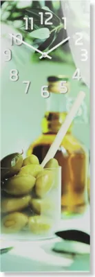 Image de Horloge murale rectangulaire HUILE D'OLIVE ET OLIVES