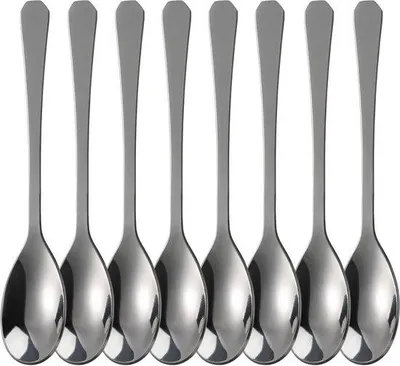 Produktbild von Unyqoos® Edelstahl-Eierlöffel 8er-Set – Eierschaufeln für weich & hart gekochte Eier, mit feinem Griff, auch für Eis & Desserts