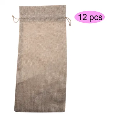 Imagen del producto de Bolsa para vino, funda para vino, bolsa decorativa para vino, bolsa con cordón para vino, bolsa decorativa, bolsa de regalo