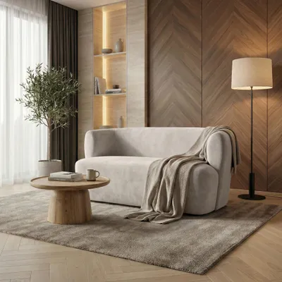 Produktbild von BEAUTYSOFA | 2-Sitzer Sofa NORI Velours Beige – Couch 2-Sitzer Polstersofa mit Armlehnen, Couch modern, Wohnzimmer Sofa, Loungesofa