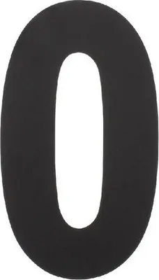 Produktbild von Hausnummer 0 XL 300x2mm Edelstahl mattschwarz