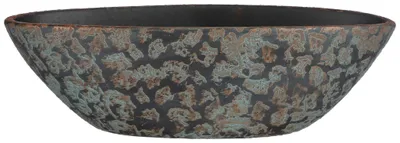 Produktbild von Mica Decorations Blumentopf/Schale - Keramik - Bootsschale - Kupfer - D48 x H15 cm