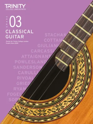 Produktbild von Trinity College London Classical Guitar Exam Pieces From 2020: Grade 3