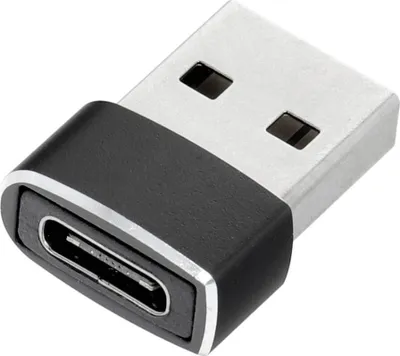 Produktbild von USB-C auf USB-A Adapter, schwarz, für Datenübertragung und Laden, treiberlos
