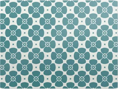 Produktbild von Retro-Blumenmuster – Bodenschutzmatte – Stuhlunterlage 120x90 cm – Rutschfest – Hartbodenmatte