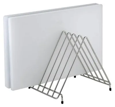 Produktbild von APS 88903 Schneidbrett-Ständer, für 6 Schneidbretter bis 25 m, 27 x 31 cm, Höhe 28 cm, Edelstahl
