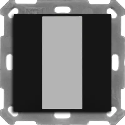Image de MDT KNX, bouton-poussoir 55, double, noir mat, 1 pièce.