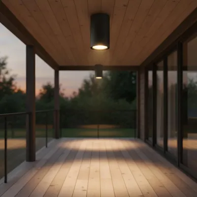 Image de Nova Luce Ceci plafonnier extérieur à LED, Variante : 3 W LED, Ø 55 mm, noir, Image générée par une IA