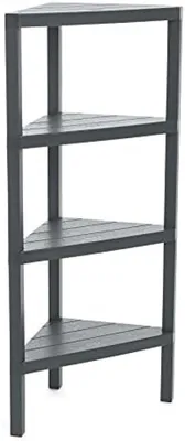 Produktbild von PromoHome® Eckregal mit 4 Böden | Feuchtigkeitsbeständig | Einfache Montage | 100x33x33 cm