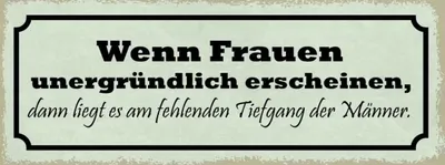 Produktbild von vianmo Holzschild 10x27 cm wenn Frauen unergründlich dann Männer